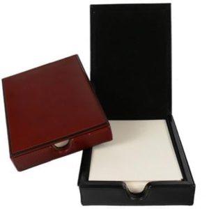 Leather Desk Memo Holder